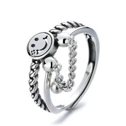 Gu Feng Ring S925 Sterlingsilber Quaste hohler Ring Luxus von Gu Feng