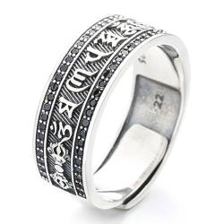 Gu Feng Ring S925 Sterlingsilber Vintage Ring kreativer offener Ring im antiken Stil von Gu Feng