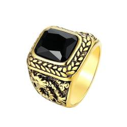 Gu Feng Schmuck Mode Persönlichkeit Chinesischer Drache Männer Titanstahl Edelstein ring von Gu Feng