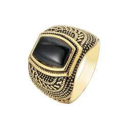 Gu Feng Schmuck Vintage Edelstein Herren Titan Stahl Ring von Gu Feng