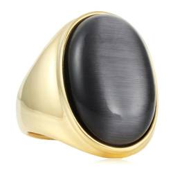 Gu Feng Vintage Elegante Edelstein Titan Ringe für Männer und Frauen Mode Einfacher Vintage Schmuck ring von Gu Feng