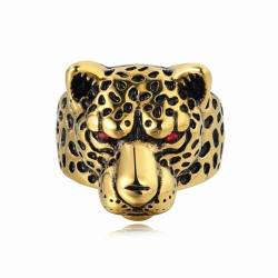 Schmuck Accessoire Persönlichkeit Vintage Leopardenkopf Gepard Herren Titan ring von Gu Feng