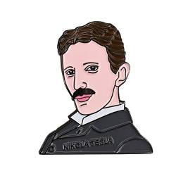 GuDeKe Nikola Tesla Emaille Pin Brosche von GuDeKe