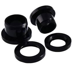 Gualiy 2 STK Ohr Tunnel Acryl, Tunnel Plug Ohr 8mm Schwarz Reifen Ohrringe Plugs Männer von Gualiy