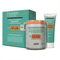 Guam, Algenfango Guam Set Kühleffekt, Packung mit 1 kg Algenfango Formel Kühleffekt + 250 ml Algenfango Gelcreme Formel Kühleffekt, Set Anti-Cellulite, Made in Italy von Guam