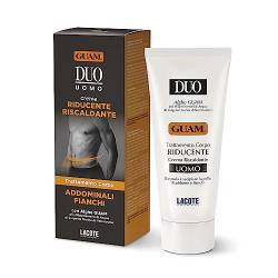 Guam, Herren Reduzierende Duo-Creme mit Guam-Algen, wärmende Creme, strafft und formt die Haut von Bauch und Hüften, Made in Italy, 200 ml Packung von Guam