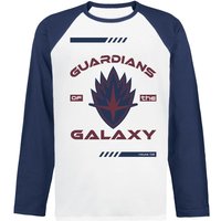Guardians Of The Galaxy - Marvel Langarmshirt - Vol. 3 - Badge - S bis XL - für Männer - Größe M - weiß/navy  - EMP exklusives Merchandise! von Guardians Of The Galaxy