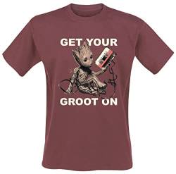 Guardians Of The Galaxy Vol. 2 - Get Your Groot on Männer T-Shirt rot L von Guardians Of The Galaxy