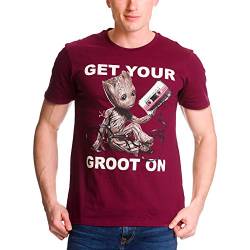 Guardians of The Galaxy Herren T-Shirt Groot, weinrot Baumwolle - XL von Guardians of the Galaxy