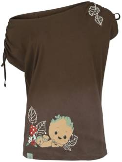 Guardians of the Galaxy Groot Frauen T-Shirt braun L 100% Baumwolle Fan-Merch, Filme von Guardians of the Galaxy