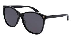 Gucci Damen GG0024S 001 Sonnenbrille, Schwarz (Black/Grey), 58 von Gucci