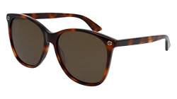 Gucci Damen GG0024S 002 Sonnenbrille, Braun (Avana/Brown), 58 von Gucci