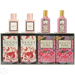 Gucci Parfums für Frauen - 4 Stück Damenduft Geschenkset für Frauen - 2x Gucci Bloom Parfüm für Frauen 4,5 g und 2x Gucci Flora Parfüm für Frauen 4,5 g von Gucci