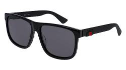 Gucci Sonnenbrille GG0010S-001-58 Rechteckig Sonnenbrille 58, Grau von Gucci