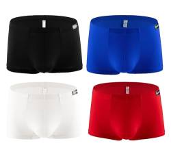 Gudan Herren silky boxer briefs short leg unterwäsche-pack gesundheit zu tragen l (us) = taille: 36"-40" 4pack-a02 von Gudan