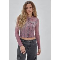 Cropped T-Shirt Mit Allover-Print von Guess Originals