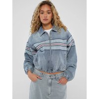 Gestreifte Jeans-Bomberjacke von Guess Originals