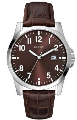 Guess Herren-Armbanduhr XL Squadron Analog Leder W65012G1 von Guess