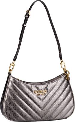 Guess Jania Top Zip Shoulder Bag  in Silber (2.8 Liter), Abendtasche von Guess
