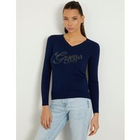 Pullover Mit Strass-Frontlogo von Guess