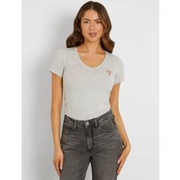 Stretch-T-Shirt Mit Kleinem Logodreieck von Guess