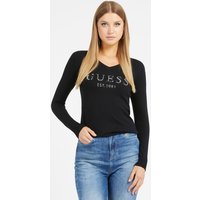 Sweater Frontlogo Strass von Guess