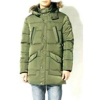 Winterjacke Guess Herren Jacke, Guess AMYAS PARKA Jacket, Grün-Khaki mit Kapuze von Guess