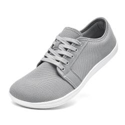 Gugifcto Barfußschuhe Weit Zehenschuhe - Minimalistische Barfuß Sneaker Mit Zero-Drop Sohle für Damen und Herren Grey 37 von Gugifcto