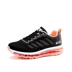 smarten Sportschuhe Herren Damen Laufschuhe Unisex Turnschuhe Air Atmungsaktiv Running Schuhe mit Luftpolster Blackpink 39 von Gugifcto