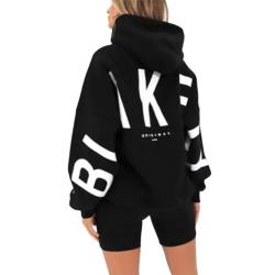 GuiSoHn Backprint Hoodie for Damen Oversize Pullover Mit Kapuze Sport Gym Athletic Sweatshirt Baggy Soft Kapuzenpullover Tee Tops Shirts Sportbekleidung von GuiSoHn