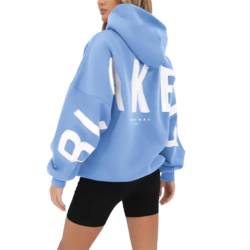 GuiSoHn Backprint Hoodie for Damen Oversize Pullover Mit Kapuze Sport Gym Athletic Sweatshirt Baggy Soft Kapuzenpullover Tee Tops Shirts Sportbekleidung von GuiSoHn