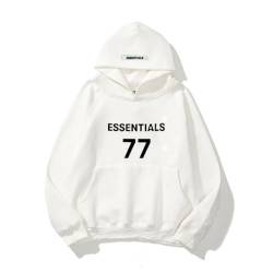 GuiSoHn Essentials Hoodie, Pure Cotton Double Line Glued 3D Letters Hip Hop Couples Pullover Sportswear, Unisex Fleece Pure Cotton with Hood von GuiSoHn