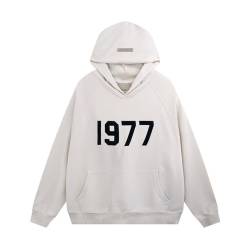 GuiSoHn Essentials Hoodie, Pure Cotton Double Line Glued 3D Letters Hip Hop Couples Pullover Sportswear, Unisex Fleece Pure Cotton with Hood von GuiSoHn