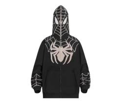 GuiSoHn Y2k Zip Up Hoodie Spider Young Hooded Jacket Hallowee von GuiSoHn