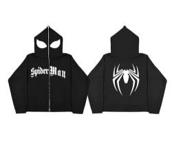 GuiSoHn Y2k Zip Up Hoodie Spider Young Hooded Jacket Hallowee von GuiSoHn