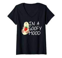 Damen In A Goofy Mood Meerschweinchen-Liebhaber, Haustierbesitzer, Hellblau T-Shirt mit V-Ausschnitt von Guinea Pig Gift Idea Guinea Pig Lover Pet Cavy