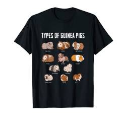 Typen von Meerschweinchen, Meerschweinchen, Besitzer von Tieren T-Shirt von Guinea Pig Gift Idea Guinea Pig Lover Pet Cavy