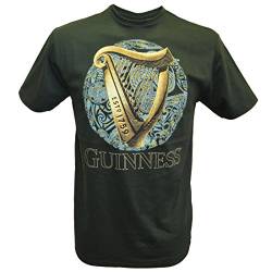 Flasche grün GUINNESS T-Shirt mit irischen Harfe Design mit blauer Keltisch Design - Grün, Medium von Guinness