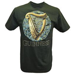 Flasche grün GUINNESS T-Shirt mit irischen Harfe Design mit blauer Keltisch Design - Grün, Small von Guinness