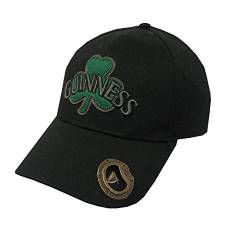 Guinness Black Baseball Cap with Bottle Opener and Green Shamrock Design von Guinness