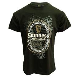 Guinness Flaschengrün T-Shirt mit Logo und Harp Design | Lässiges Stilvolles Baumwoll Tee Shirt Top für Herren (XXL) von Guinness