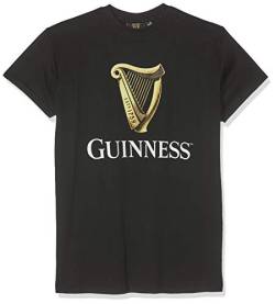 Guinness Herren BLK Guin HARP R/N T T-Shirt, Schwarz (Black Black), XL von Guinness