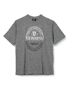 Guinness Herren Blk Guin Stamp Grindle R/N T T-Shirt, Grau (Grau Grau), XL von Guinness
