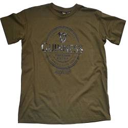 Guinness Herren T-Shirt. Khakigrün mit Foreign-Extra-Logo (L) von Guinness