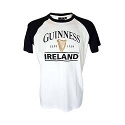 Guinness Irland Est 1759 T-Shirt Harfe Schwarz Weiß, weiß, XXL von Guinness