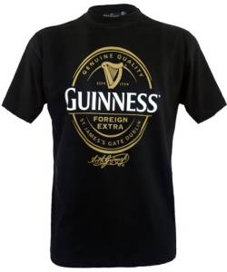 Guinness Official Merchandise Herren T-Shirts , Crew - Schwarz - Black - Größe L von Guinness