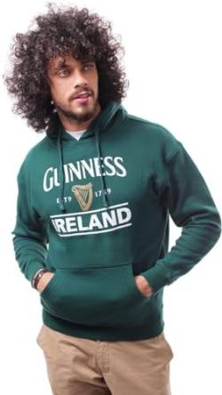 Guinness Pullover Hoody mit Guinness Logo & Irland Print, Wald Grün, XL von Guinness