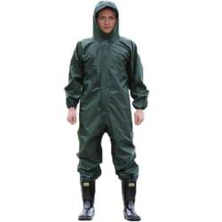 Guiran Herren wasserdichte Overalls mit Kapuze Regen Overalls Arbeitskleidung Regenmantel Sicherheit Anzüge Armeegrün 3XL von Guiran