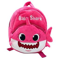 Gujey Shark Kinderrucksack, Rucksack für Kleinkinder, Kindergarten-Rucksack in Hai-Form mit Text, Mini Bag Rucksäcke Kinder Junge (Rosa) von Gujey