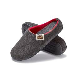 Gumbies Hausschuhe | Modell Outback Slipper | Farbe Charcoal-Red | Gr. 40 von Gumbies